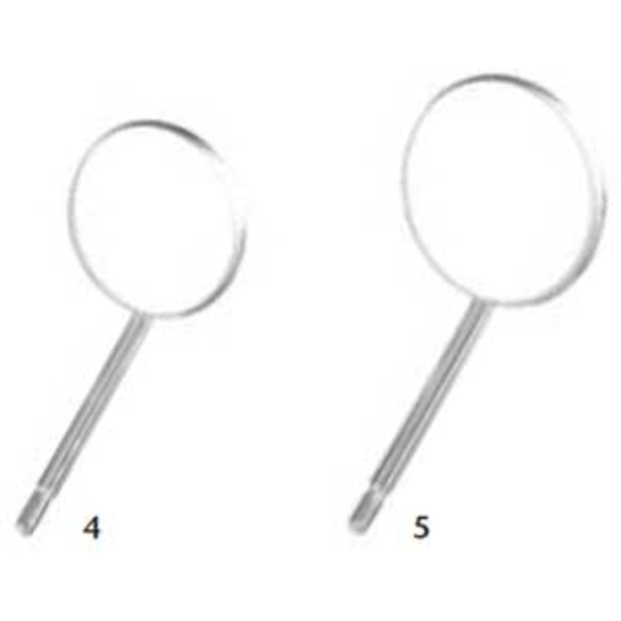 Miltex 12Pk Dental Magnifying Metal Mouth Mirror Size 5 Simple Stem