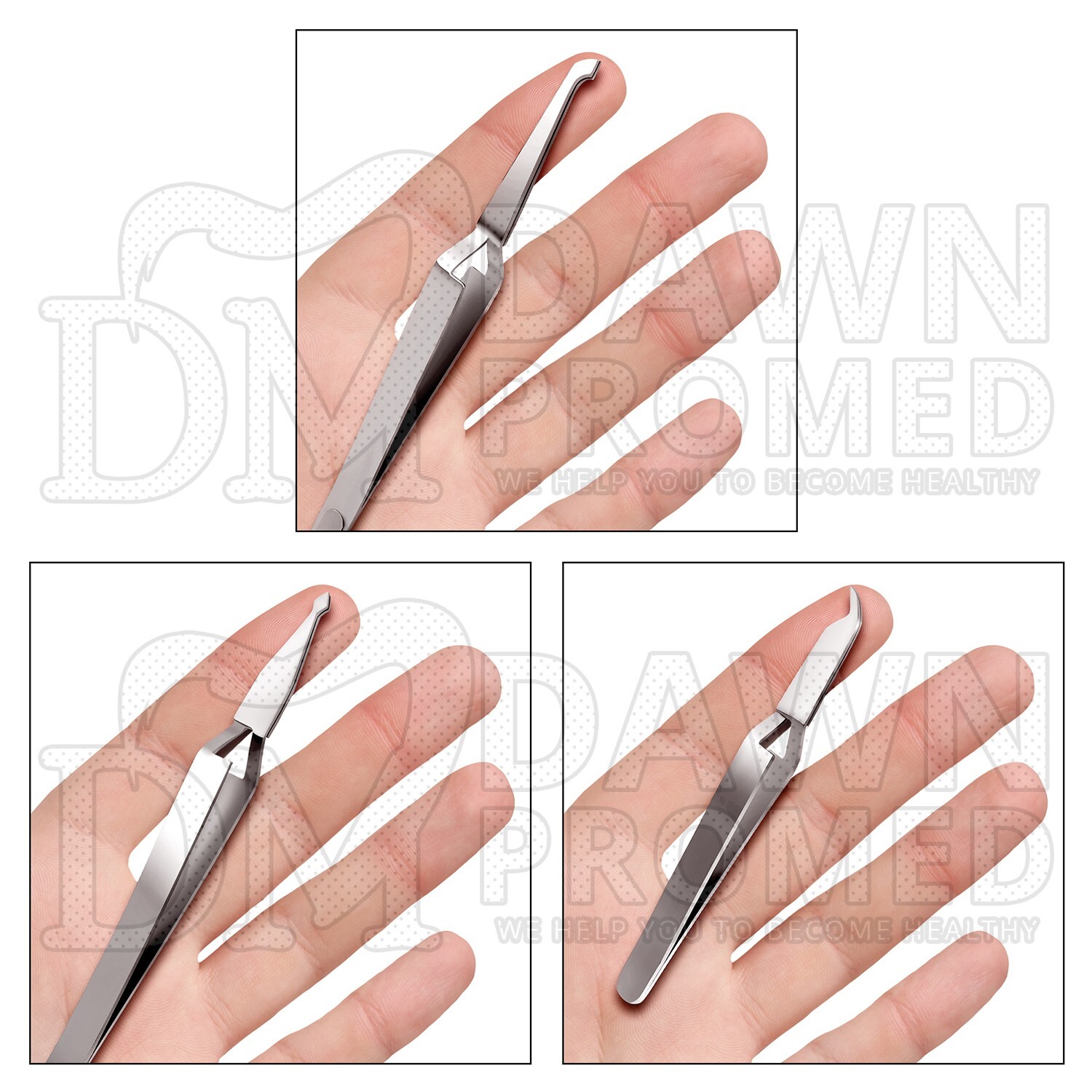 3 Pcs Bracket Removing Placing Tweezer Pliers Orthodontic Dental Instruments