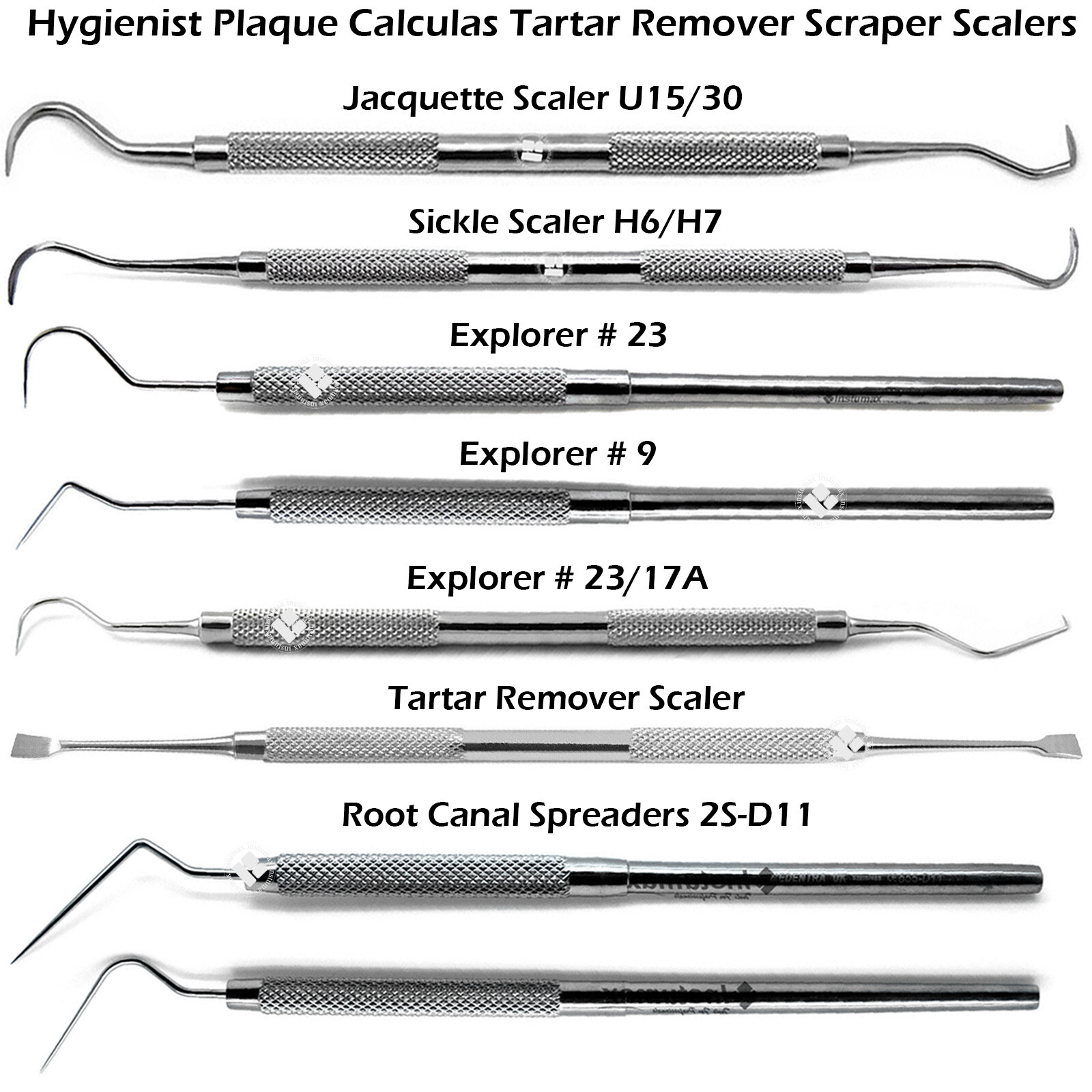 Tooth Scraper Dental Calculus Remover Plaque Tartar Tools Scaler Explorer Probe