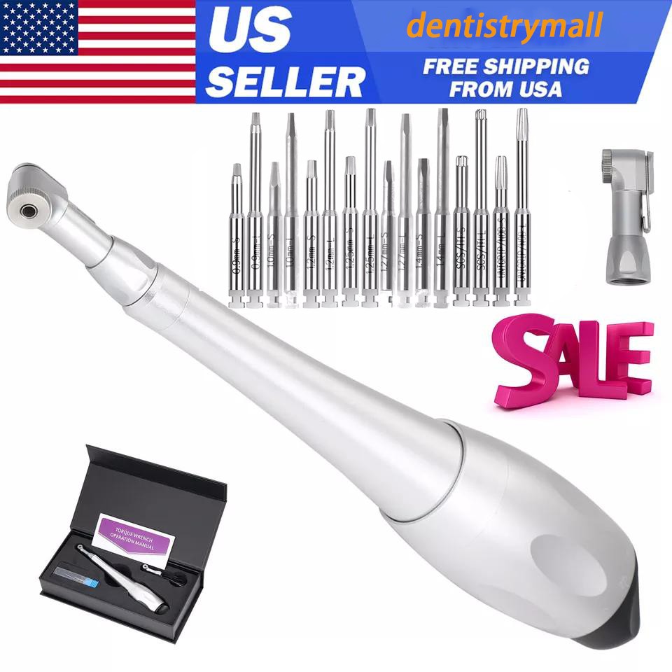 Dental Universal Implant Torque 16 Drivers Wrench 2 Heads Handpiece 2.35mm