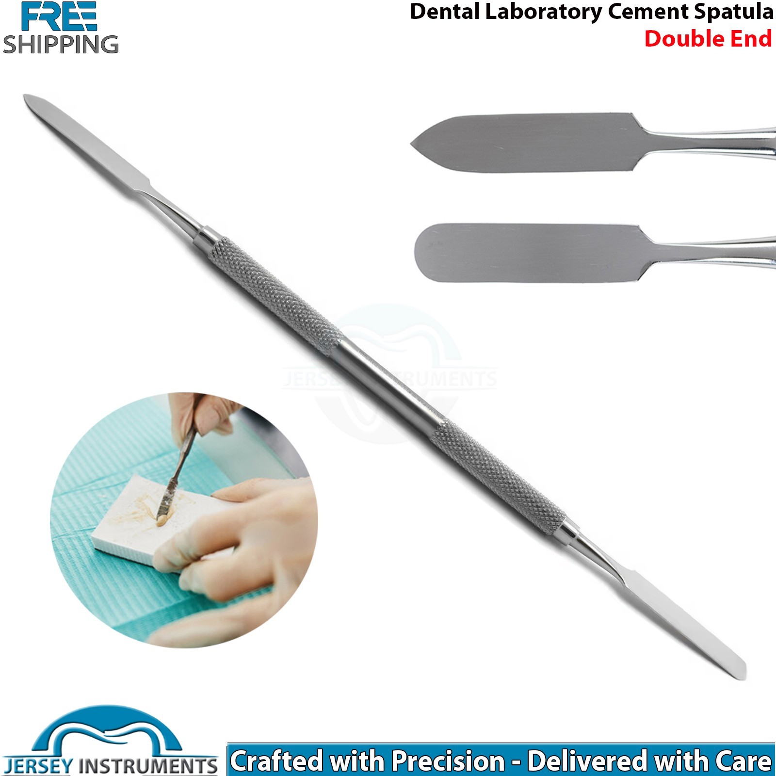 Dental Laboratory Cement Mixing Spreader Spatula Double Ended Stainless Steel CE