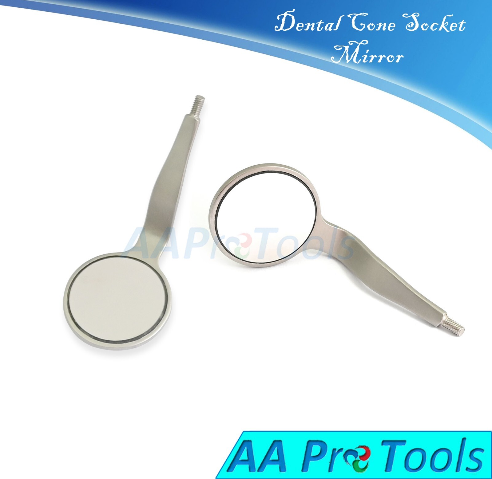 12 Pcs Dental Mouth Mirror Cone Socket #5 Front Surface, Double Sided DN-2467