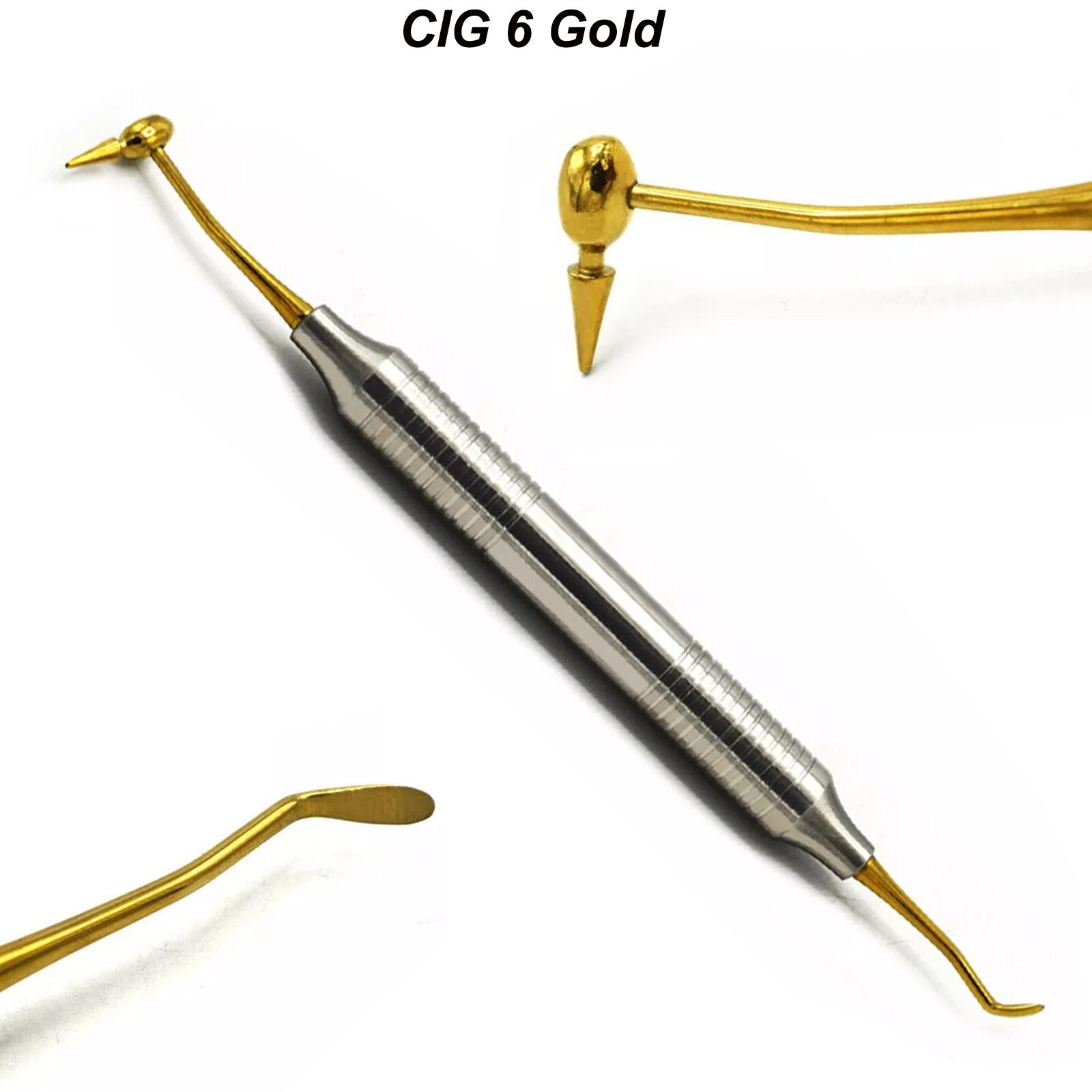 Dental CIG 6 Composite Plastic Filling Restorative Instruments Gold Titanium