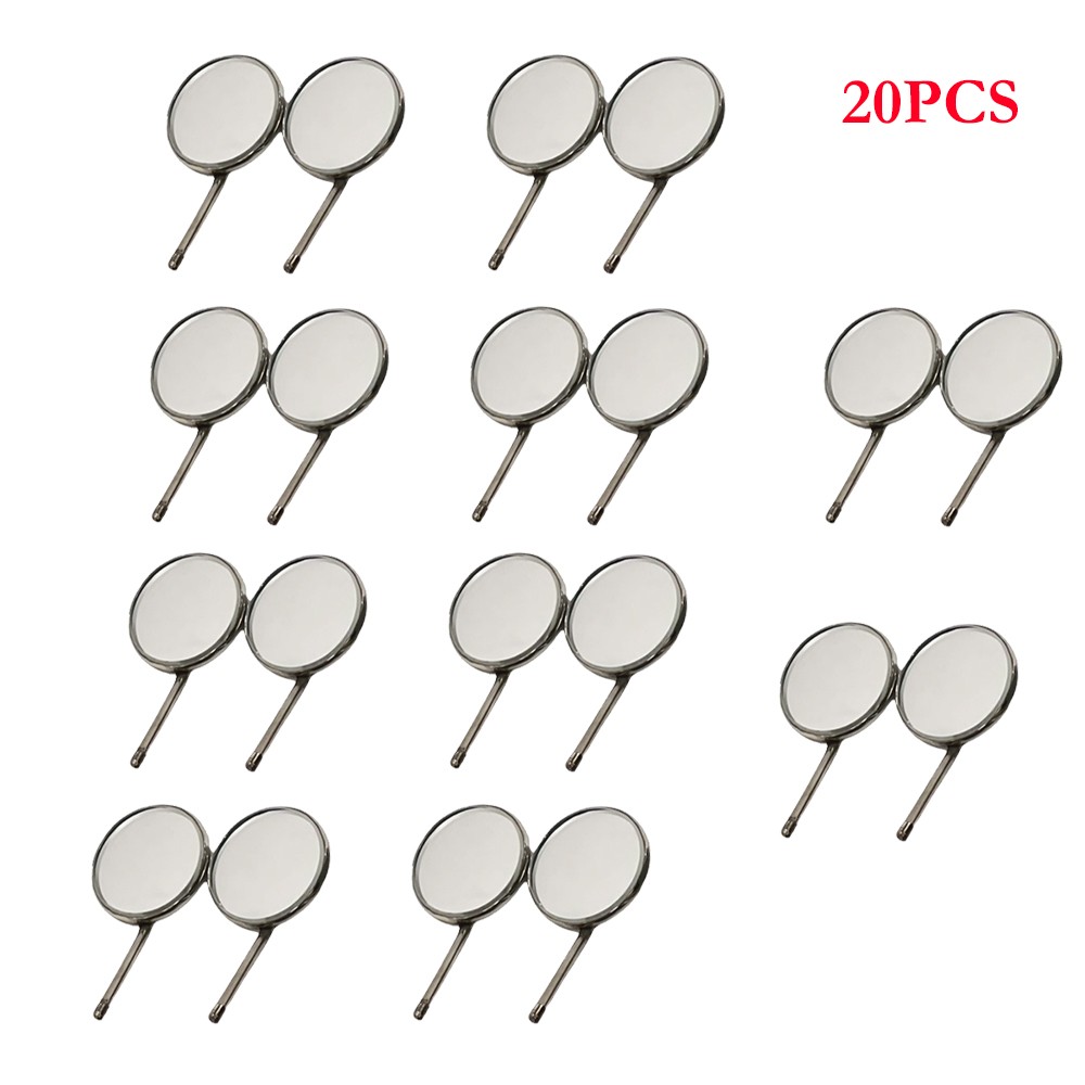 Premium 20~100PCS Dental Mouth Mirror heads Cone Socket #4 Plain + Free Handle