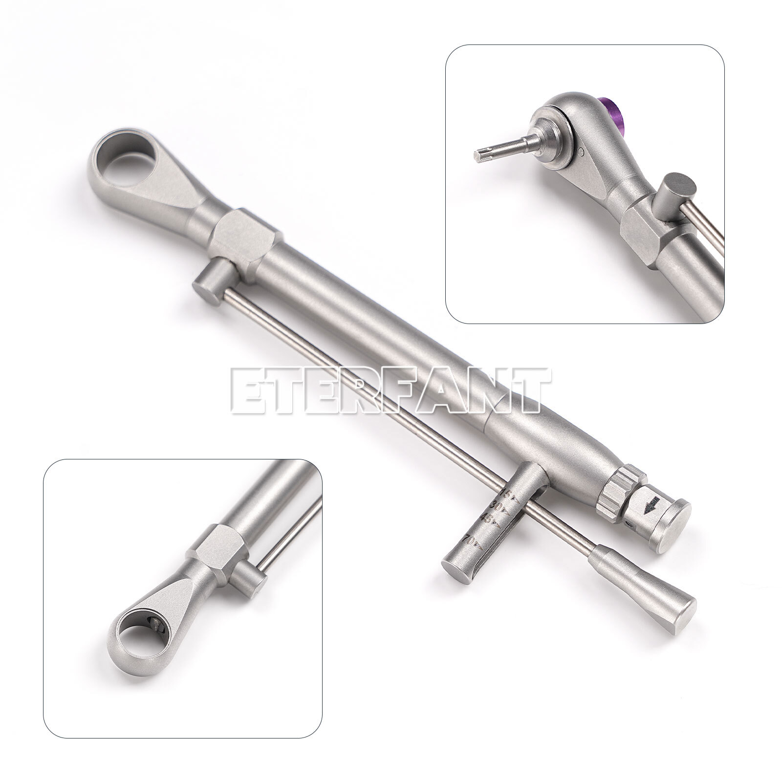 ETERFANT Dental Implant Torque Wrench Ratchet Universal 0-70 Ncm Stainless Steel