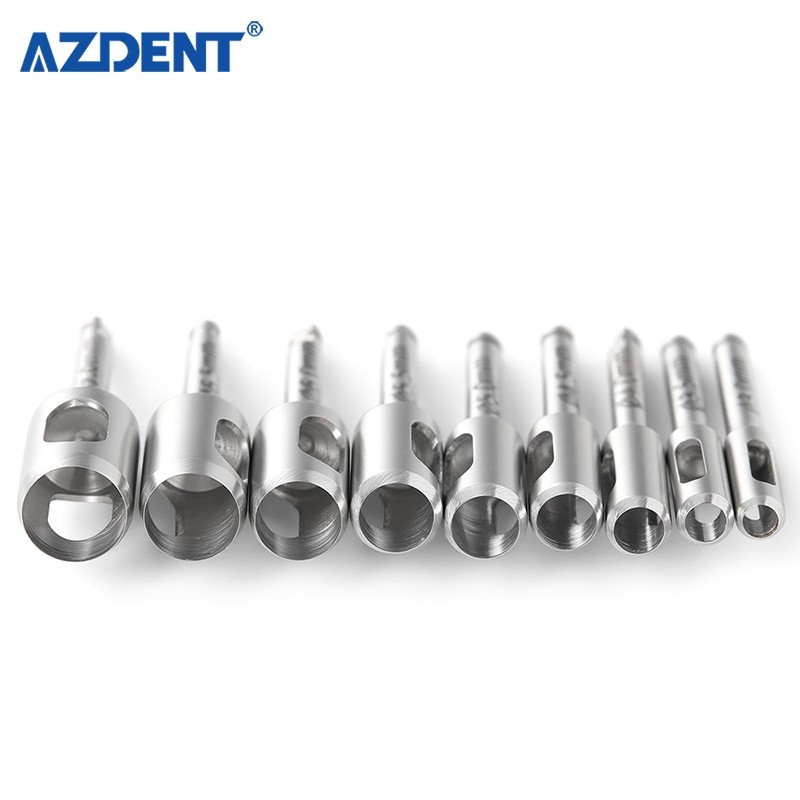 7 Size Dental Implant Tissue Punch Stainless Steel Gingival Ring Cut Post