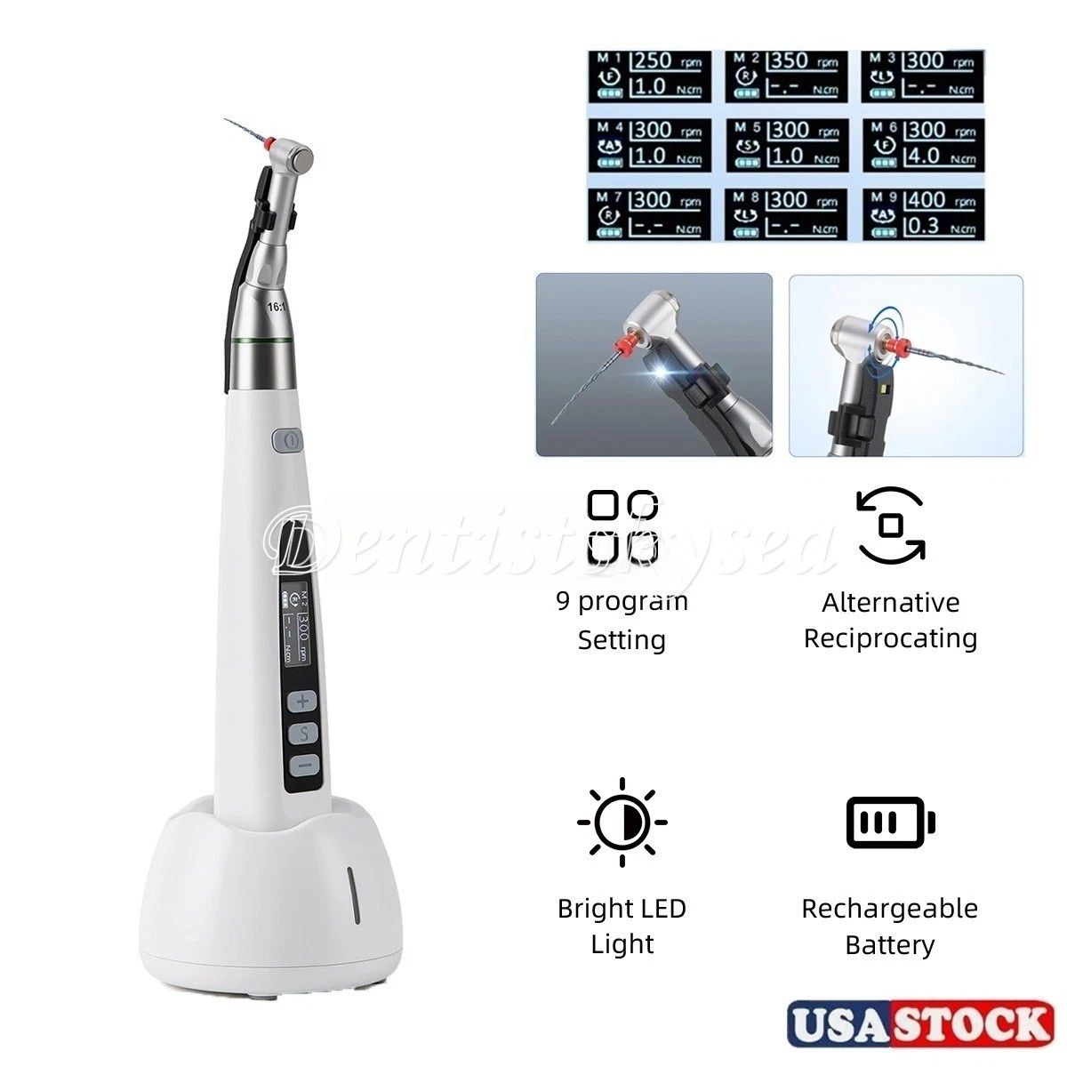 Dental Endo 16:1 Contra Angle Head /LED Endo Motor 16:1 Contra Angle Treatment
