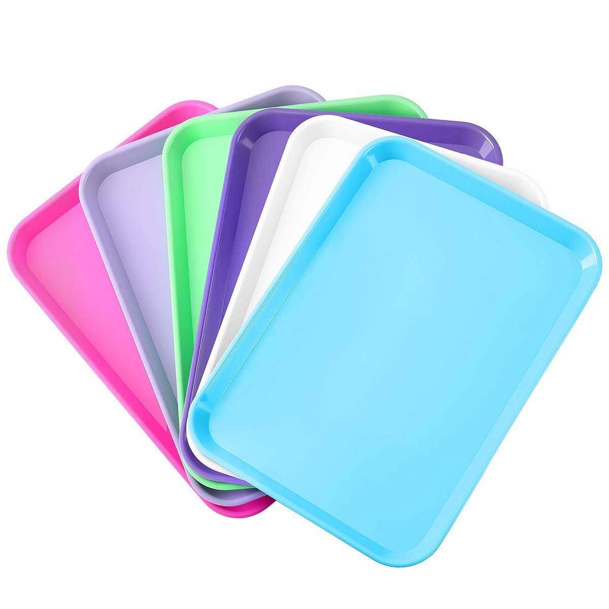 Dental Autoclavable Plastic Instrument Trays Set Up Flat Tray Size B 6 Color