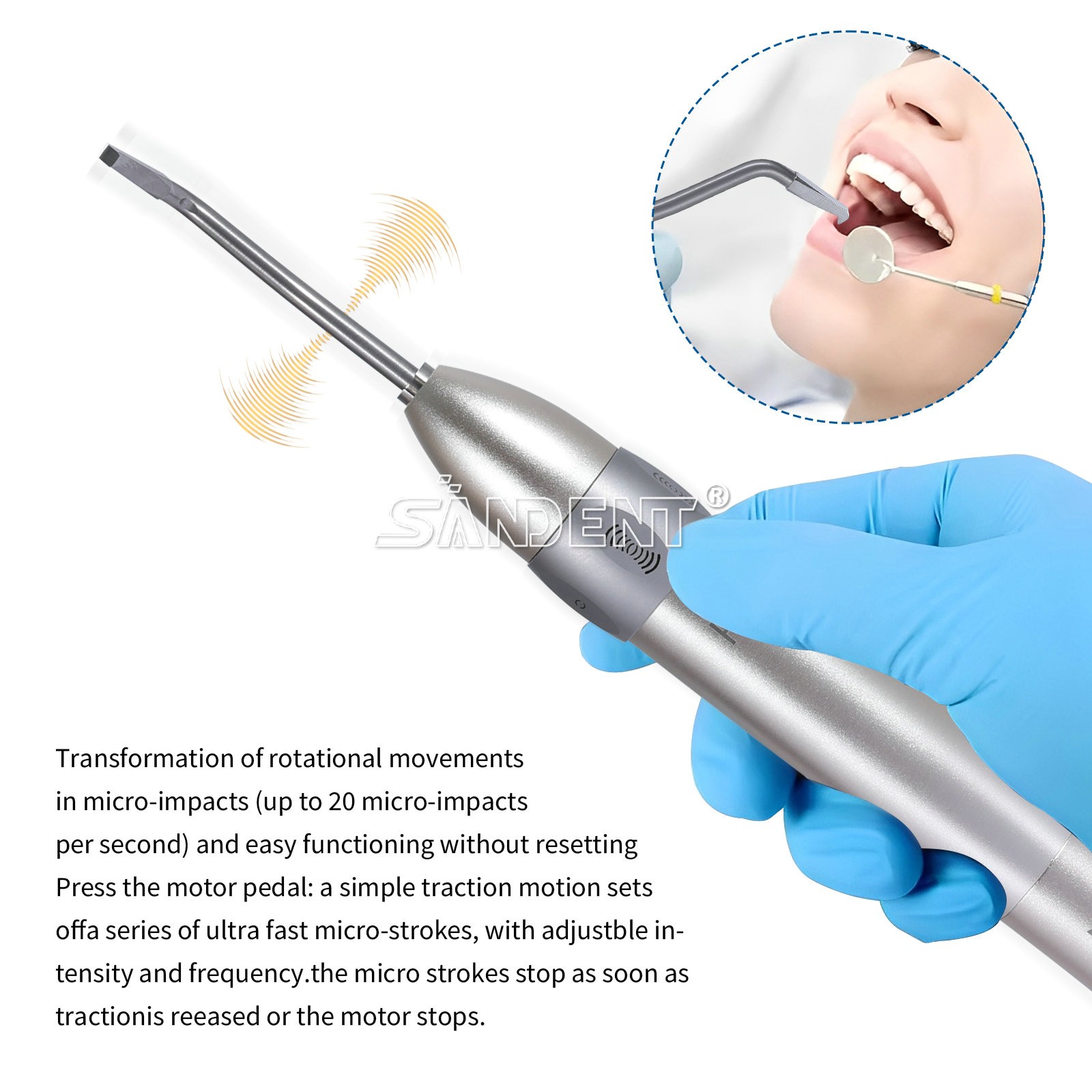 Dental Crown Remover Fit Electric & Air Motor Dental Chair Dentist Equipment