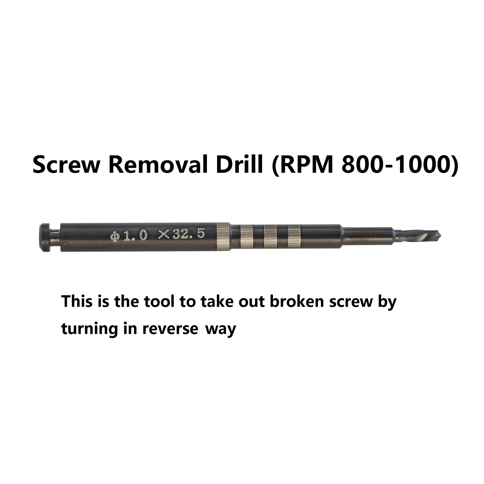 Dental Implant Fractured Screw Removal Broken Screw Remover Drill Tap Bar