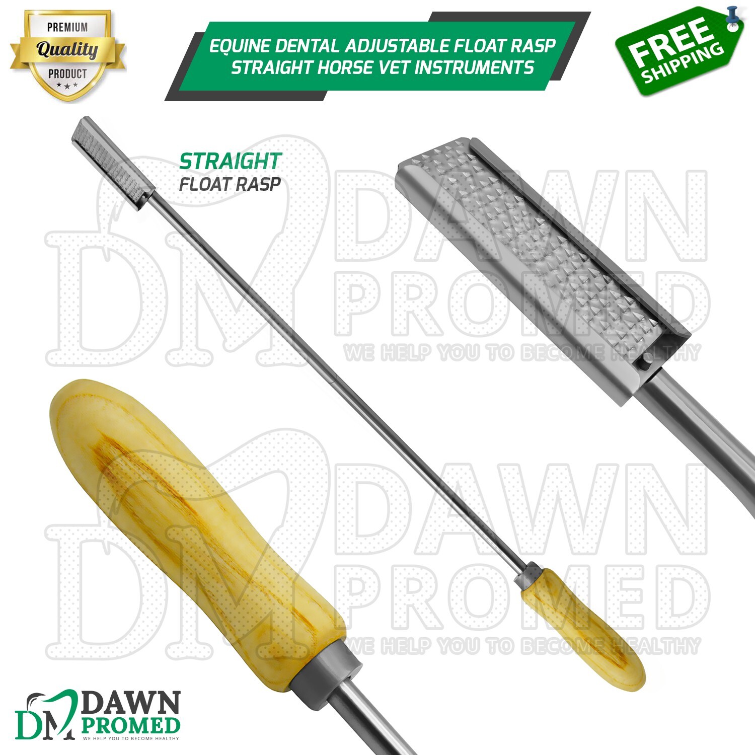 Equine Dental Adjustable Float Rasp Straight Horse Veterinary Instruments