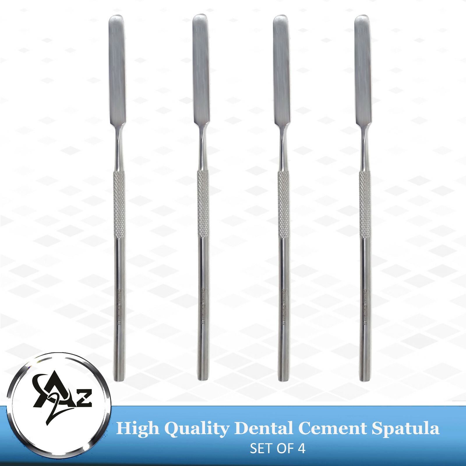 4 pcs Dental Cement Mixing Single Ended Spatulas, Lab Wax Modelling Instruments