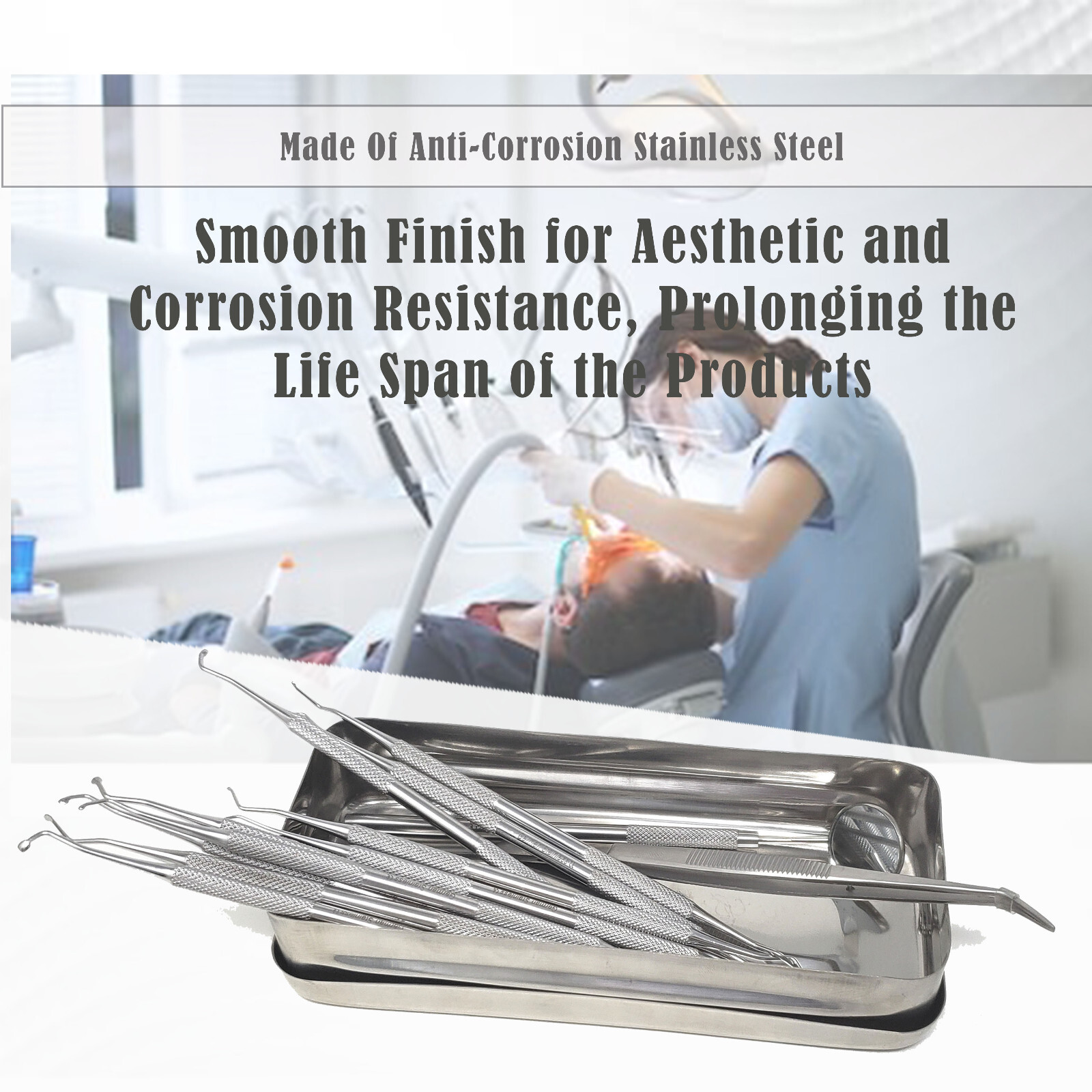 New 12pc Dental Spoon Excavators Restorative Decay Treament Kit + Instrument Box