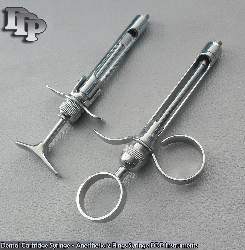 Dental Cartridge Syringe + Anesthesia 2 Rings Syringe Instruments