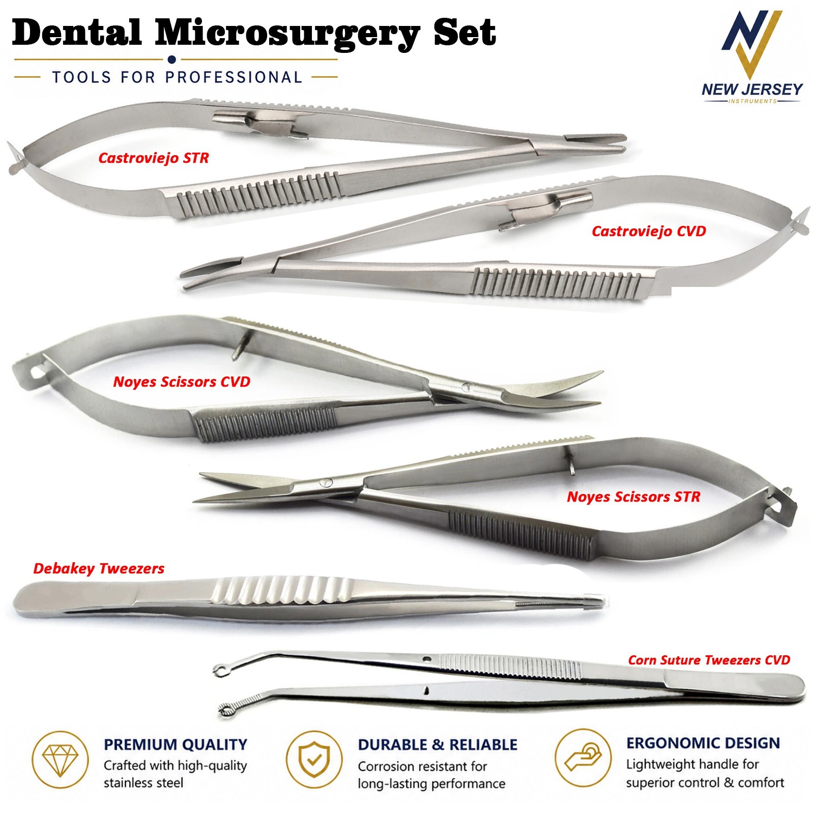 Dental Microsurgery Set Oral Micro Suturing Surgery Ophthalmic & Implant Tools