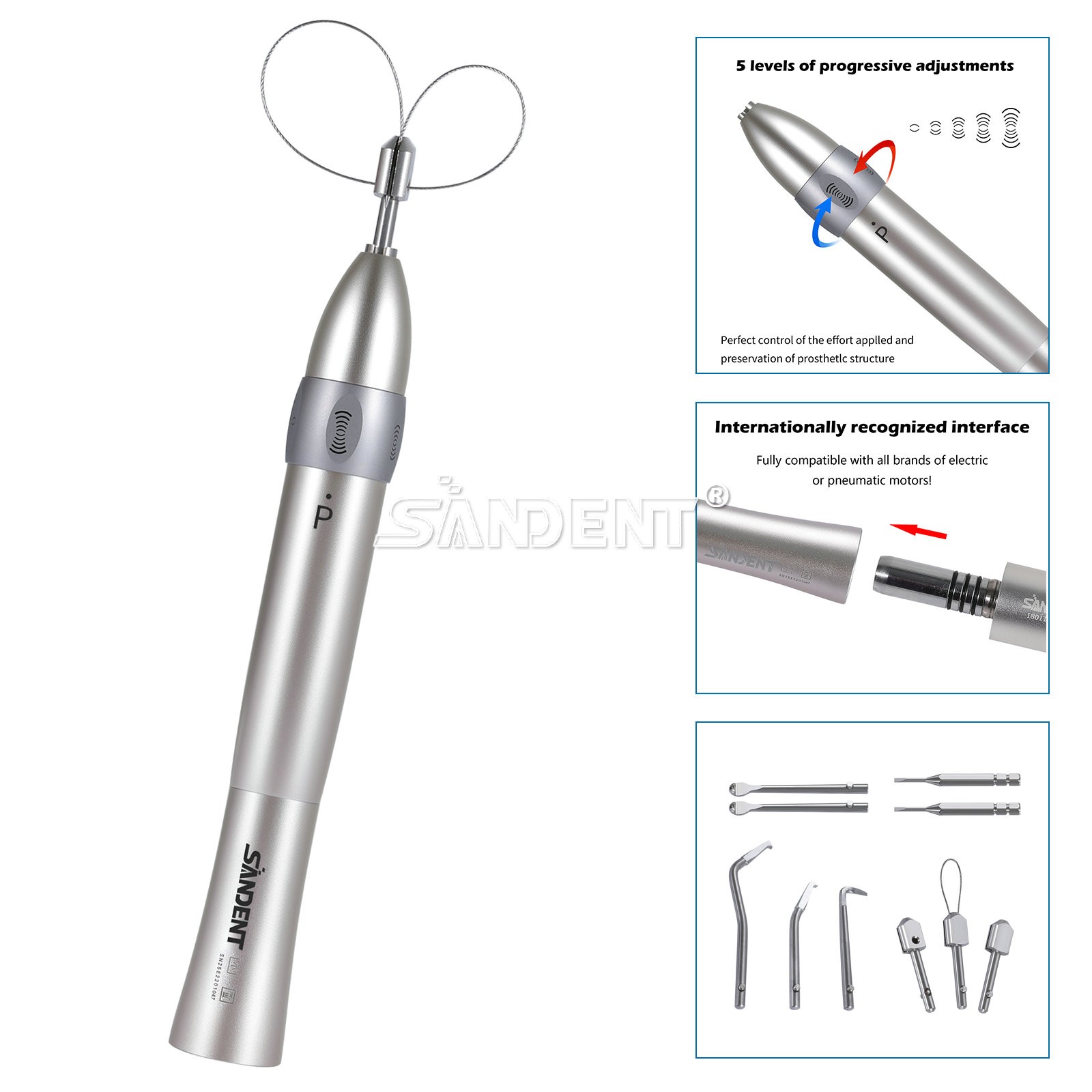 Dental Crown Remover Fit Electric & Air Motor Dental Chair Dentist Equipment