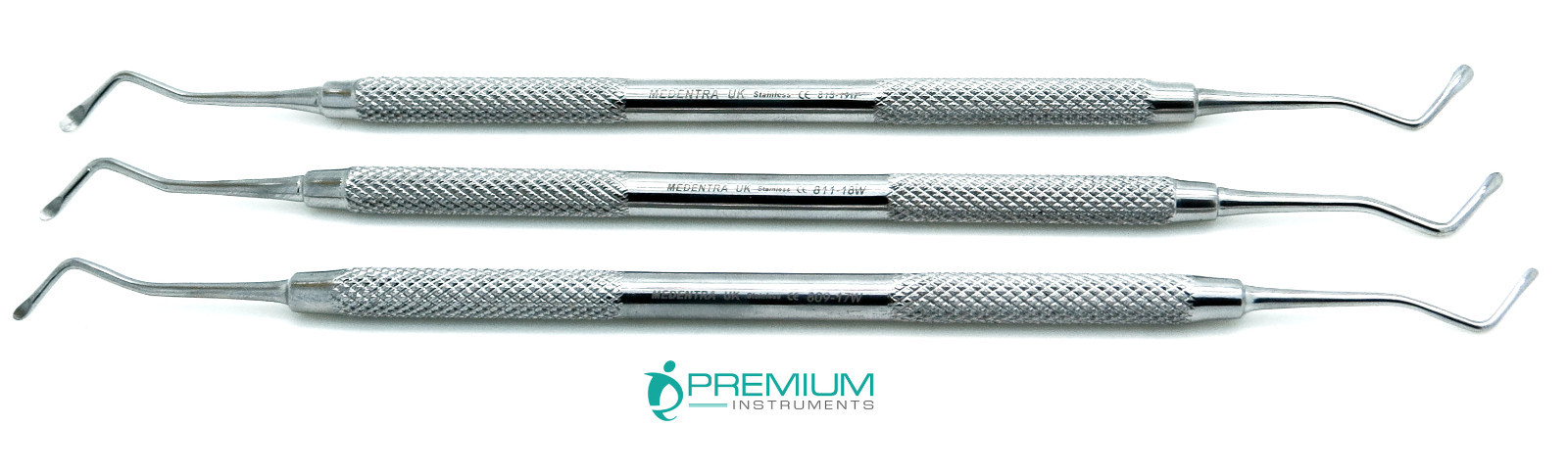 3 Pcs Dental Excavator Spoons 1.2mm,1.5mm,2mm Mini Root Canal Implant Endodonist