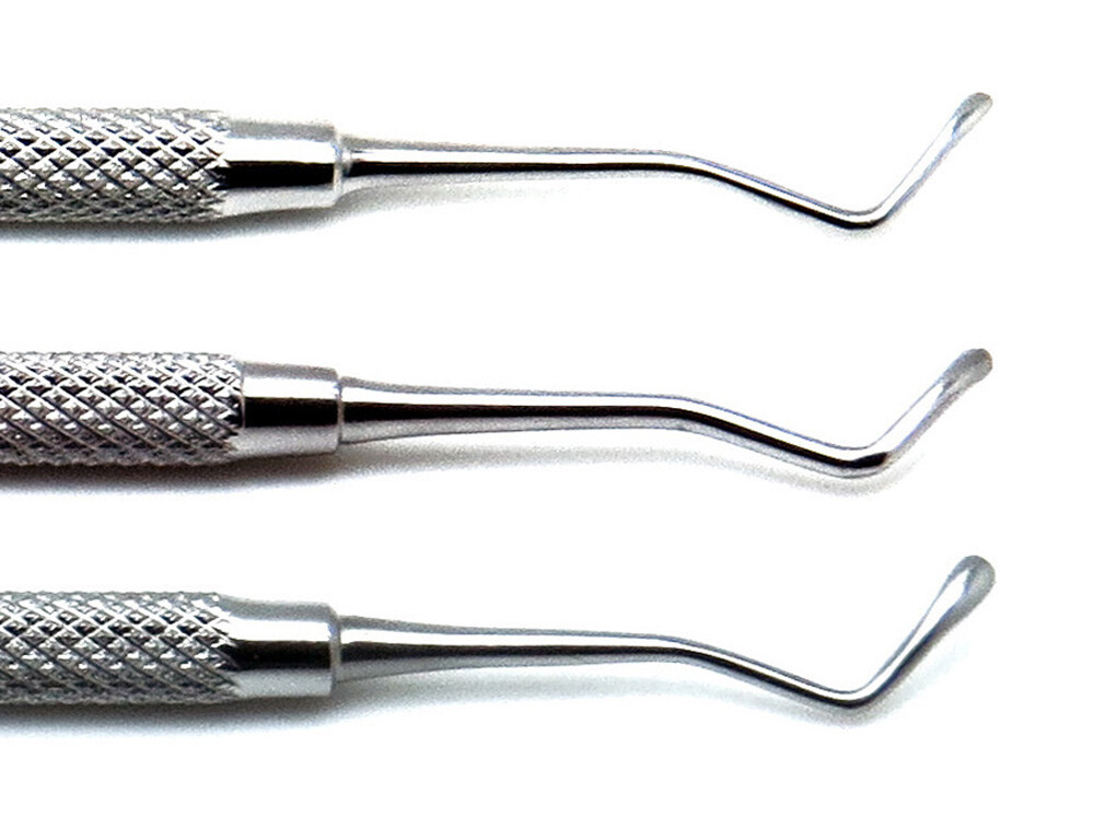 3 Pcs Dental Excavator Spoons 1.2mm,1.5mm,2mm Mini Root Canal Implant Endodonist