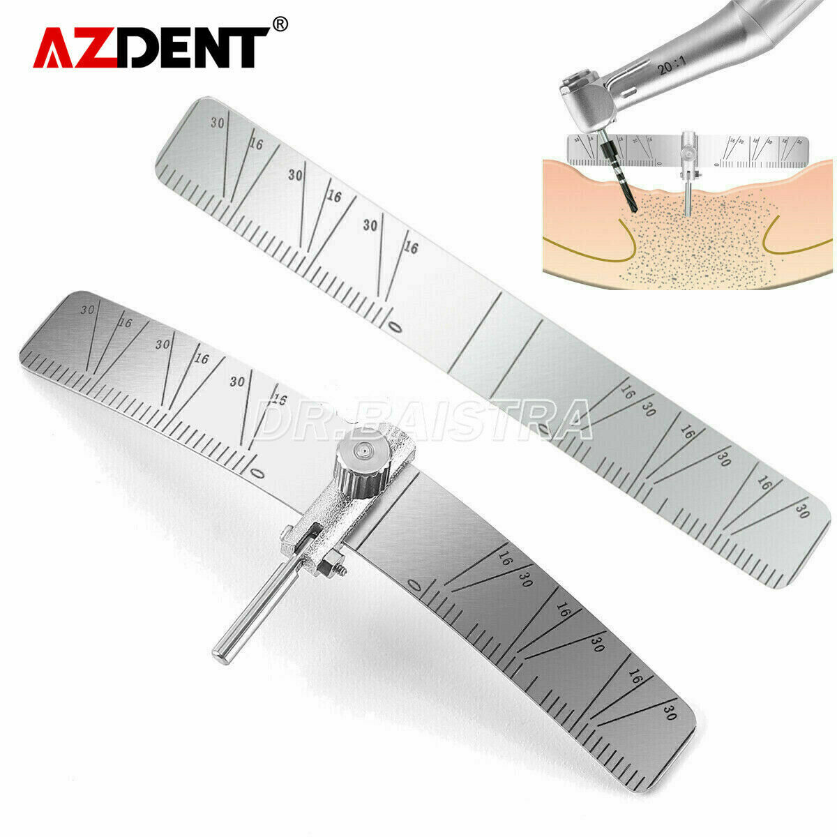 Dental Implant Locating Guide Surgical Planting Positioning Locator Angle Ruler