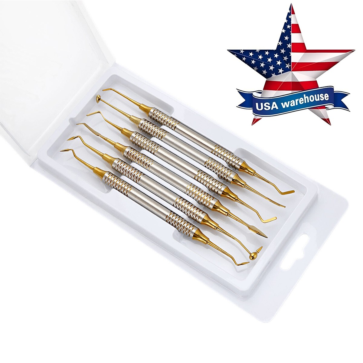 6Pcs/Set Dental Composite Resin Filling Spatula Repair Restorative kits US