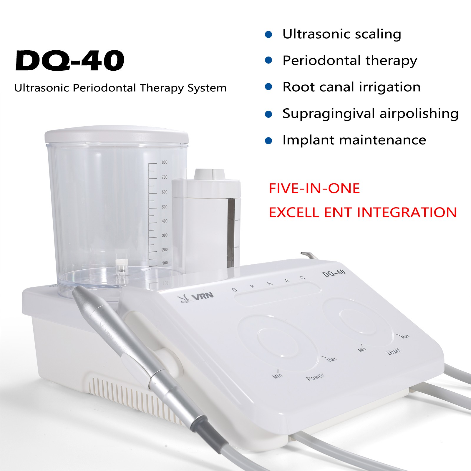 Dental Ultrasonic Scaler&Air Polisher 2 in 1 Therapy Sandblasting Air Flow Piece