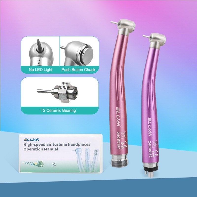 Dental High Speed Handpiece NSK Style Air Turbine 2/4 Holes Push Button Green