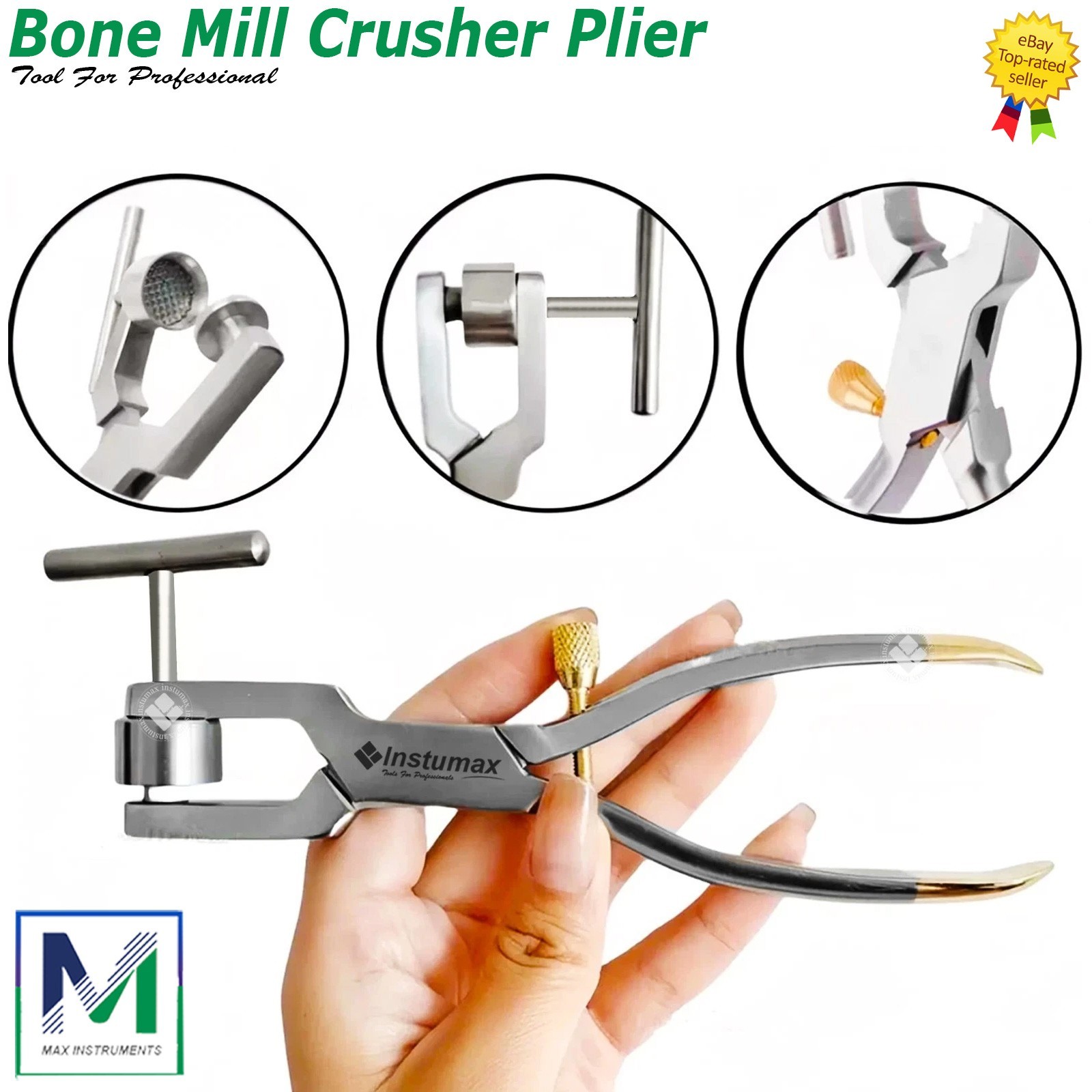 Bone Mill Crusher Morselizer Plier Dental Implant Grafting Instrument German CE