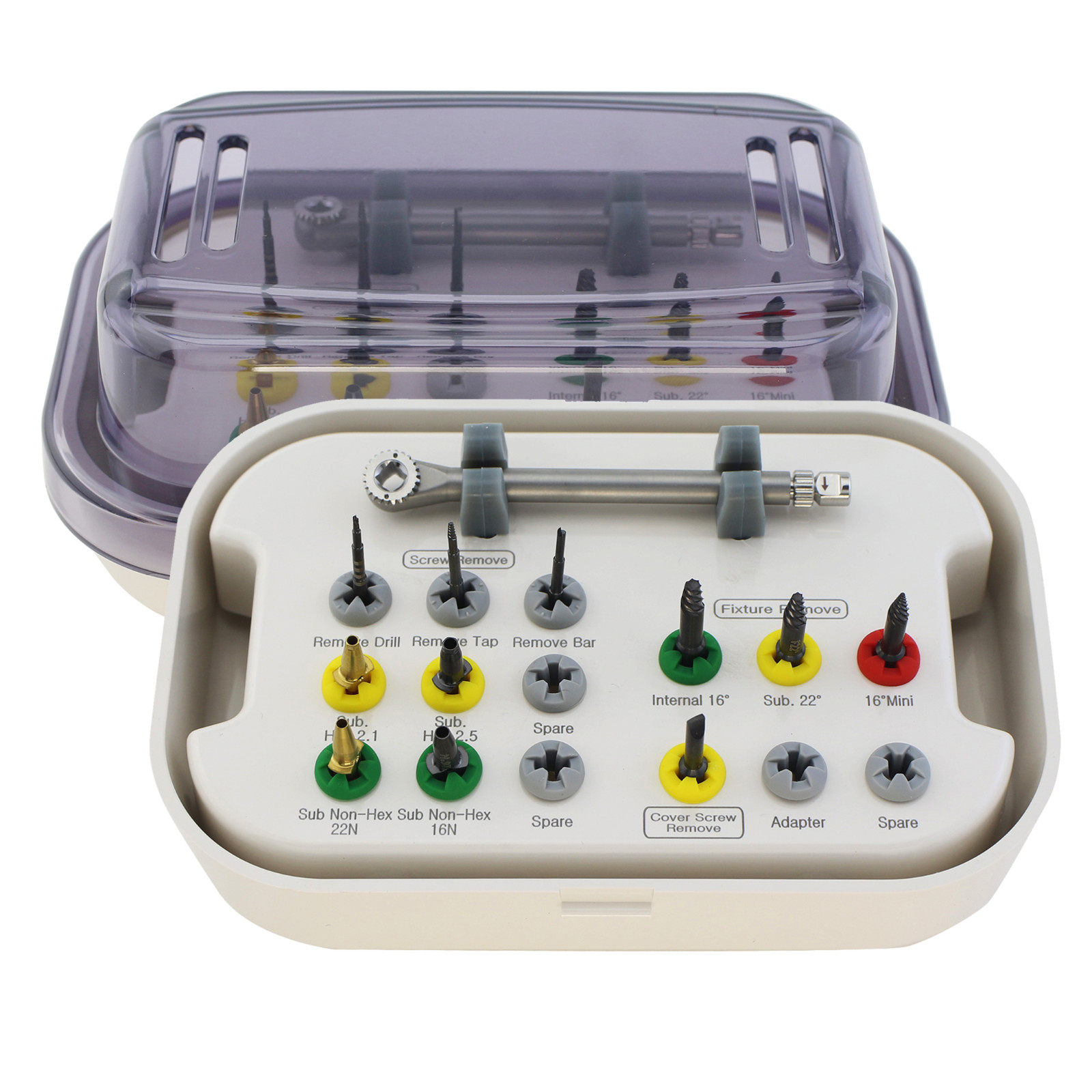 Implant Fixture & Fractured Screw Removal Kit Drill Guide Remover HeaNeam