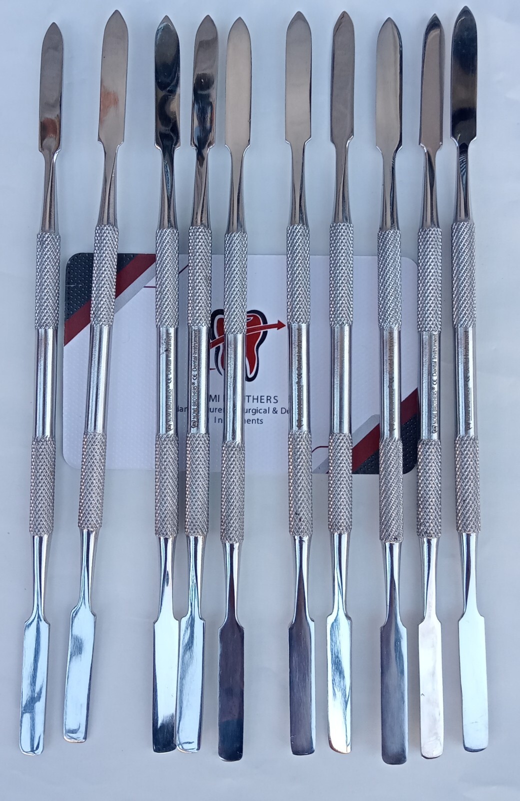 10 PCS DENTAL Cement Spatula, Double Ended, Mirror Finish German Stainless