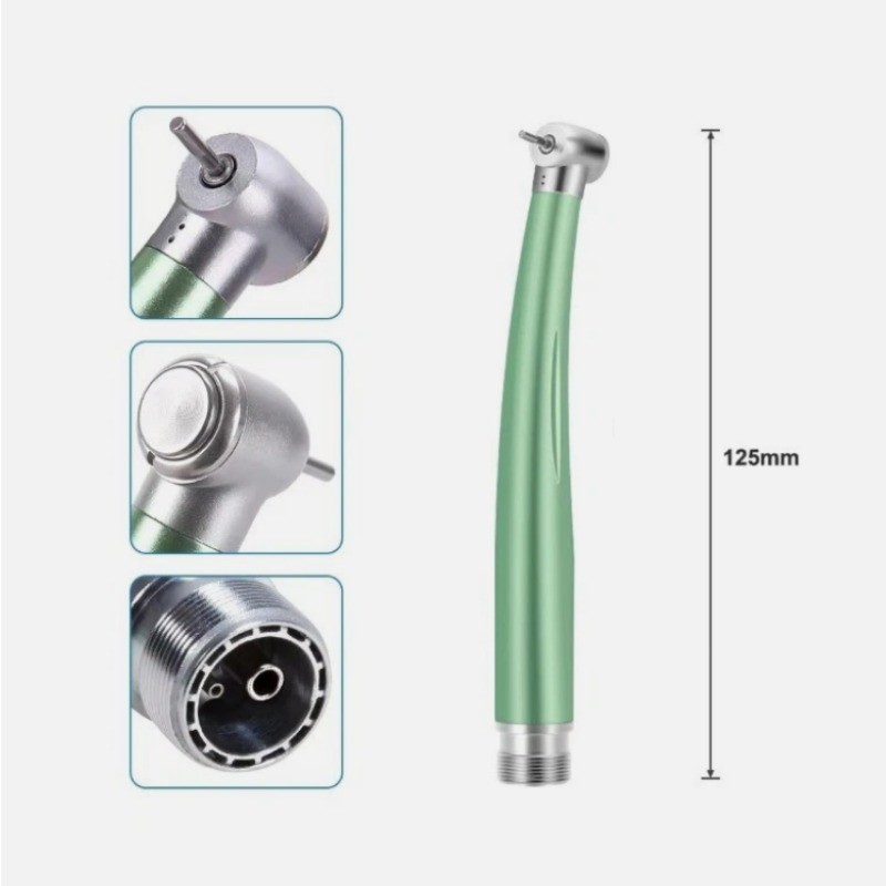 Dental High Speed Handpiece NSK Style Air Turbine 2/4 Holes Push Button Green
