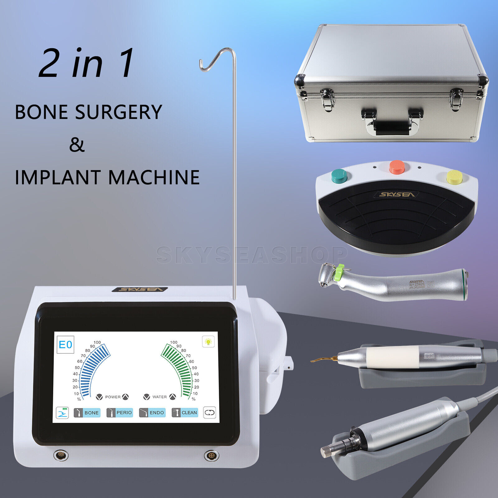 2IN1 Dental Piezo Surgery & Implant Motor Device TOUCH Bone Cutter Machine