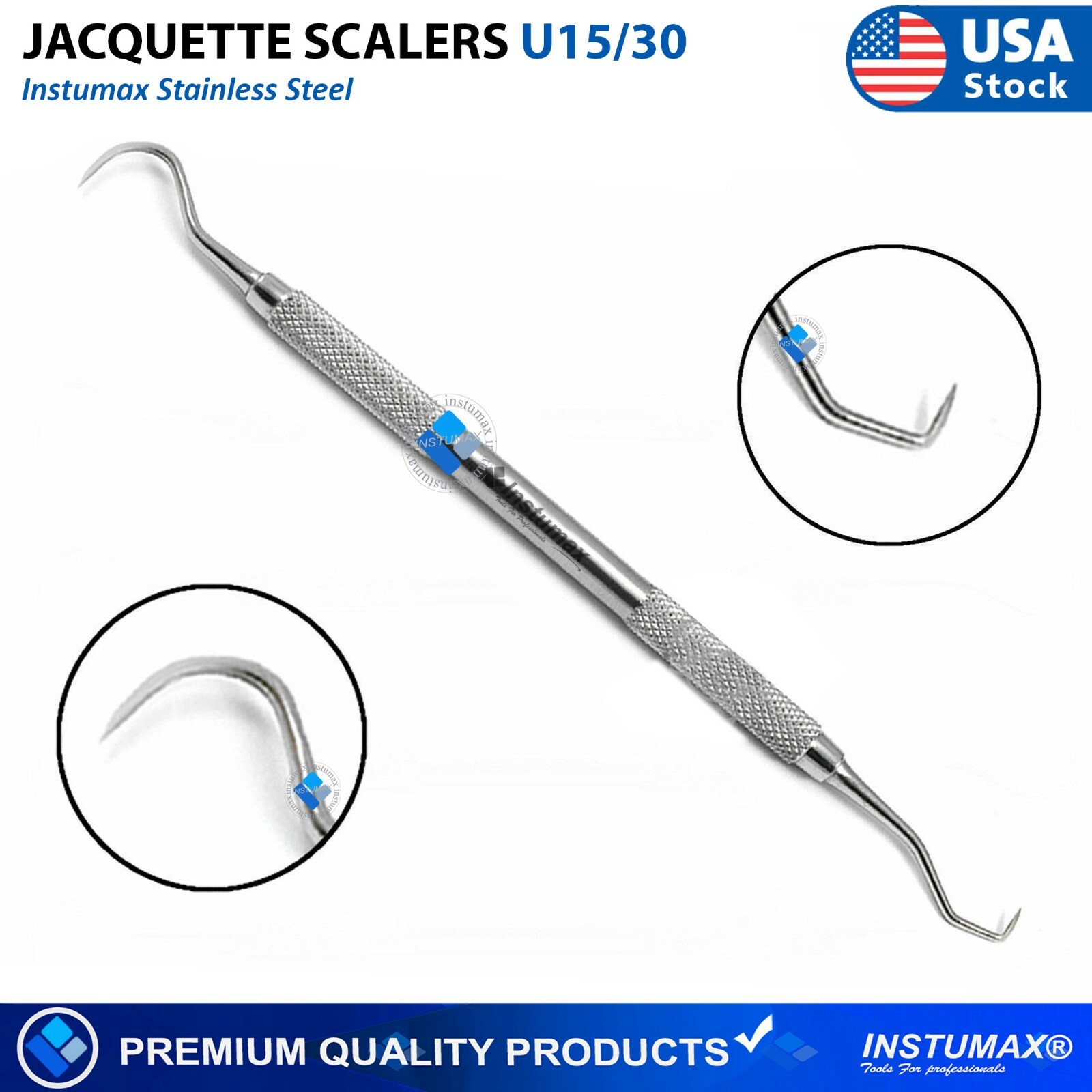 Dental Sickle Scaler Anterior Towner Jacquette U15-33 Dental Instruments-GERMAN
