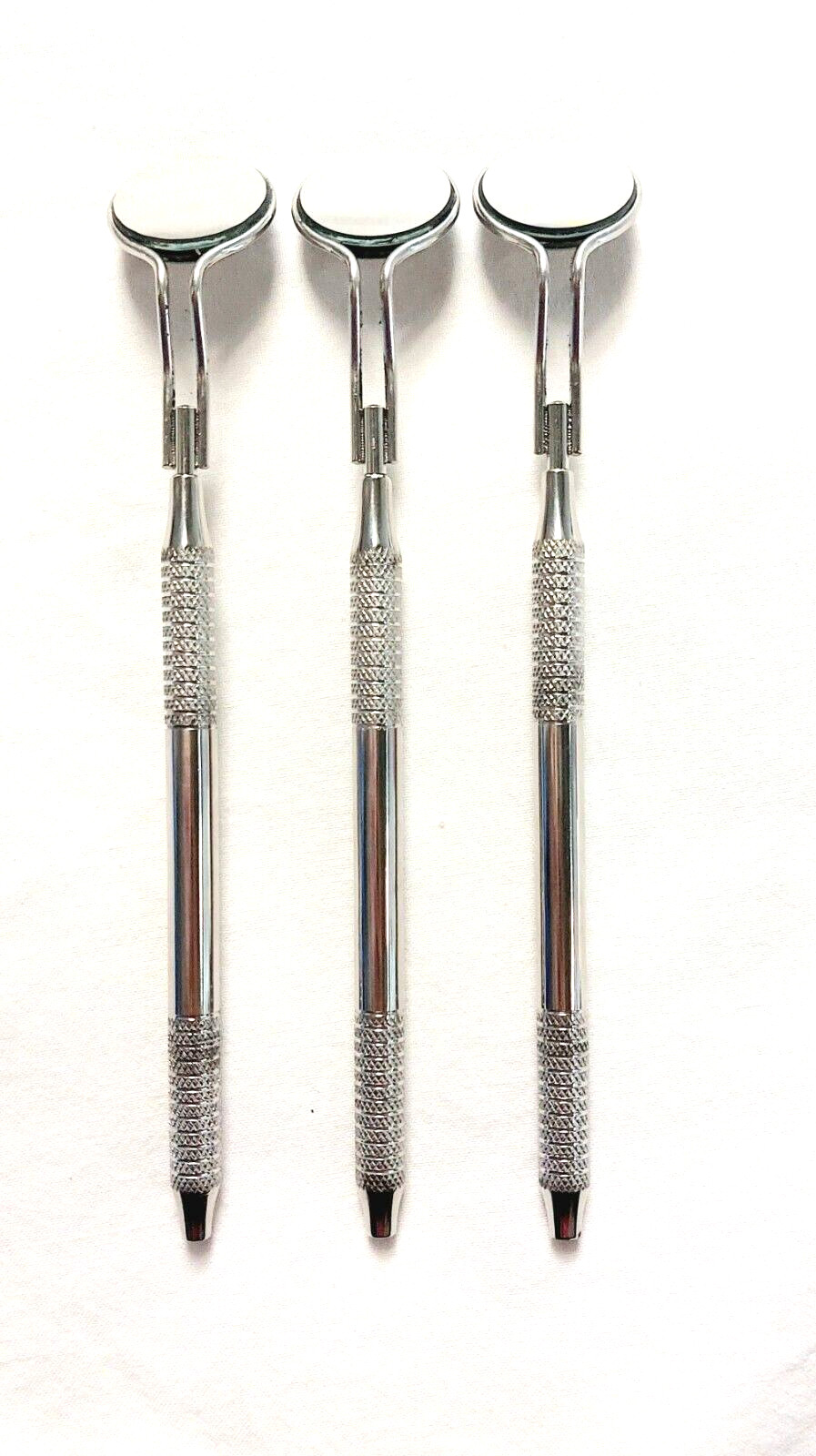 3 Pcs Dental Mouth Mirror with Handle Simple Stem#5, Front Surface Double Sided
