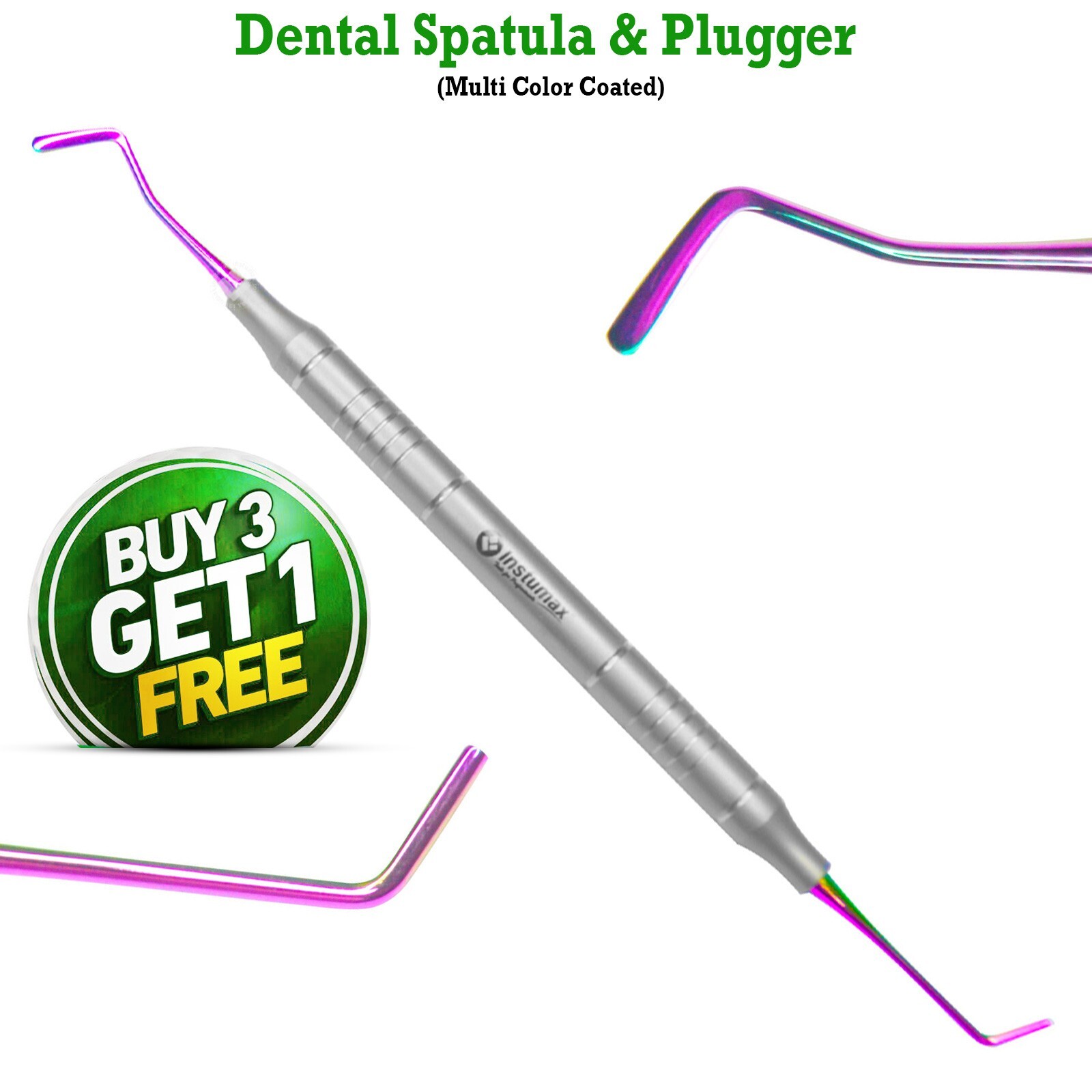 Dental Composite Filling Instruments Spatula & Plugger Titanium Multi Color Tips