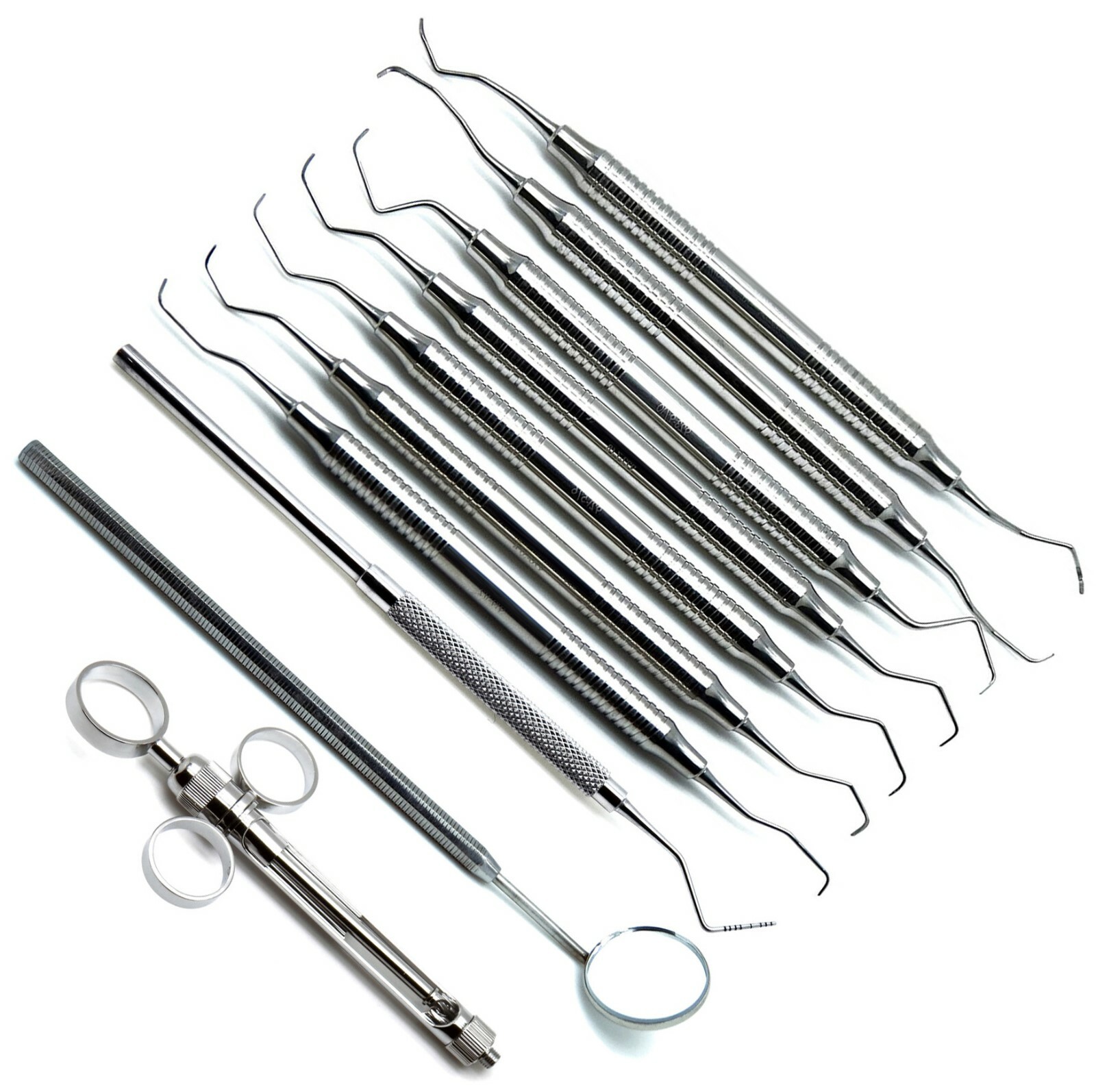 Dental Scaling & Root Planning Tray Setup Stainless Steel Instruments Set of 10