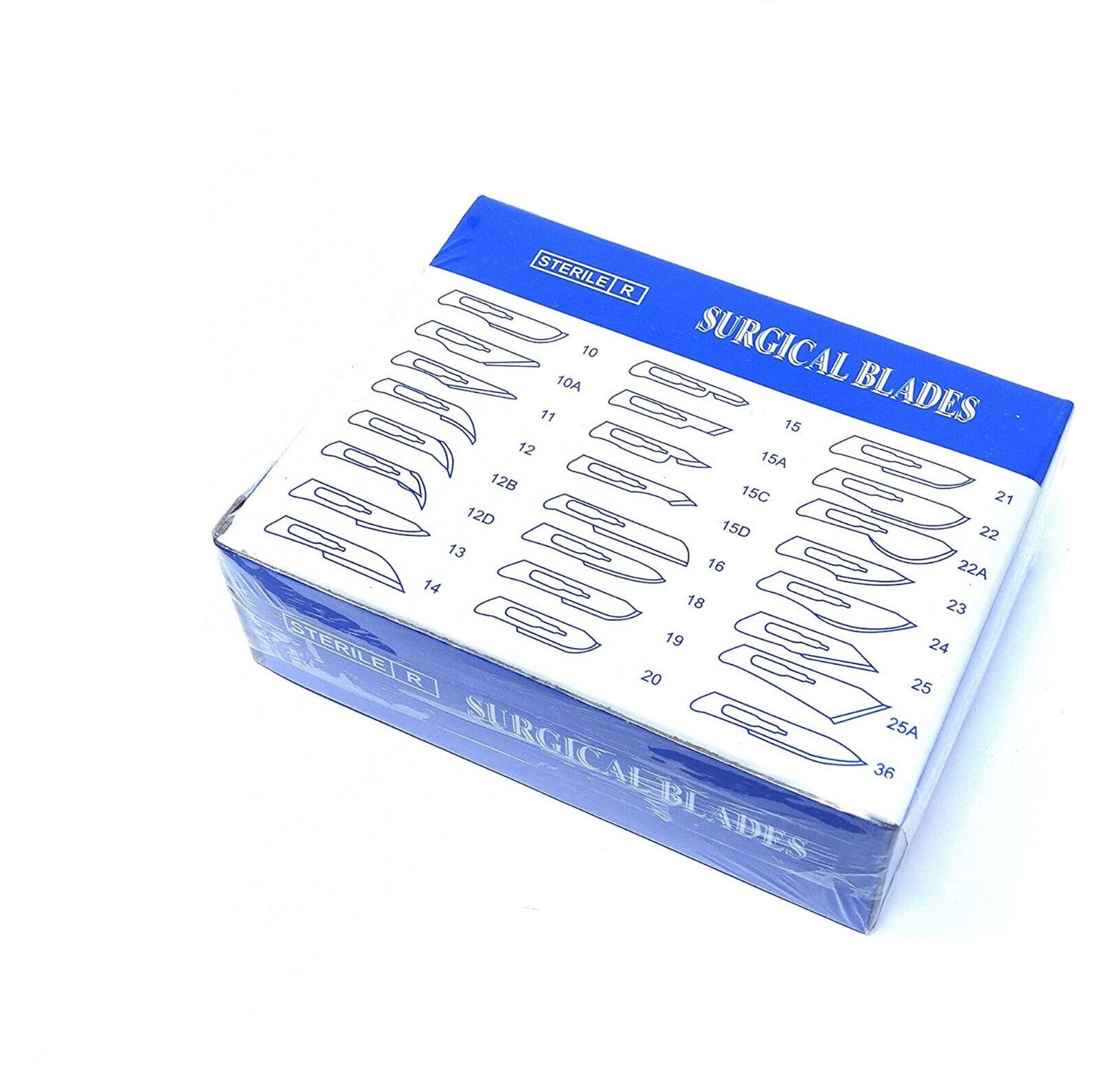 100 Sterile Surgical Blades Medical Dental Tools #10/11/15/22/24/60 Carbon Steel