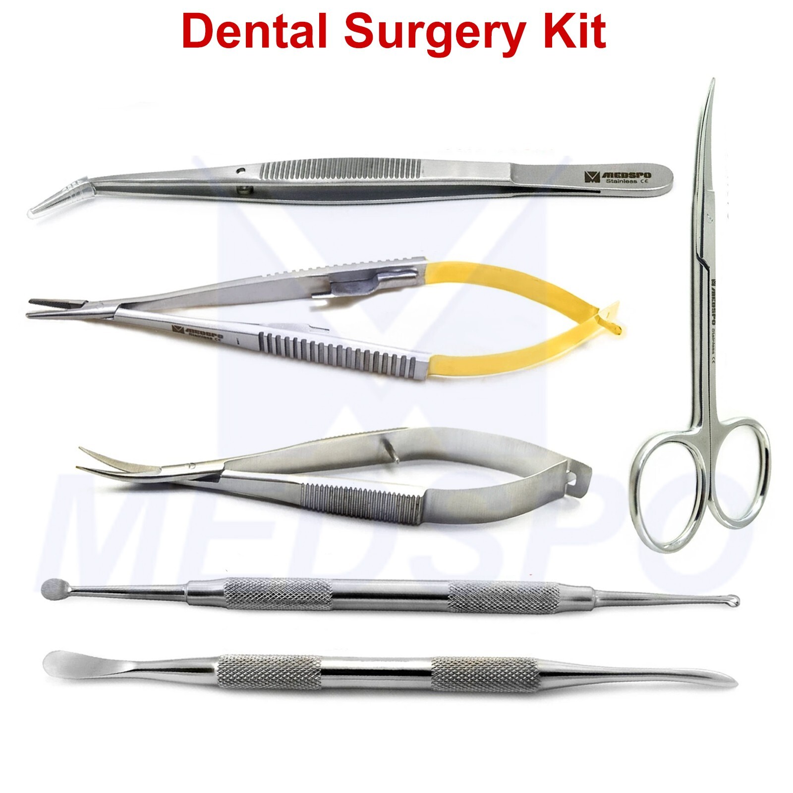 Dental Surgery Dressing Forcep Cutting Scissors Surgical Needle Holder Molt 9 CE