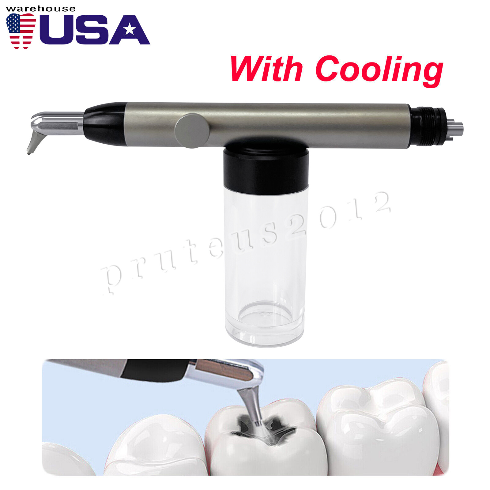 Dental Aluminum Oxide Microblaster Sandblaster with Water Spray