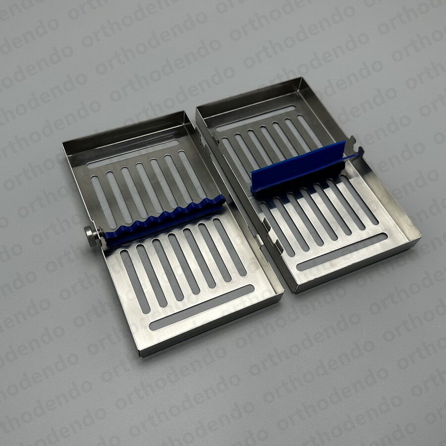 German Dental Autoclave Sterilzation Cassett Box Rack Tray For 8 Instruments 1pc