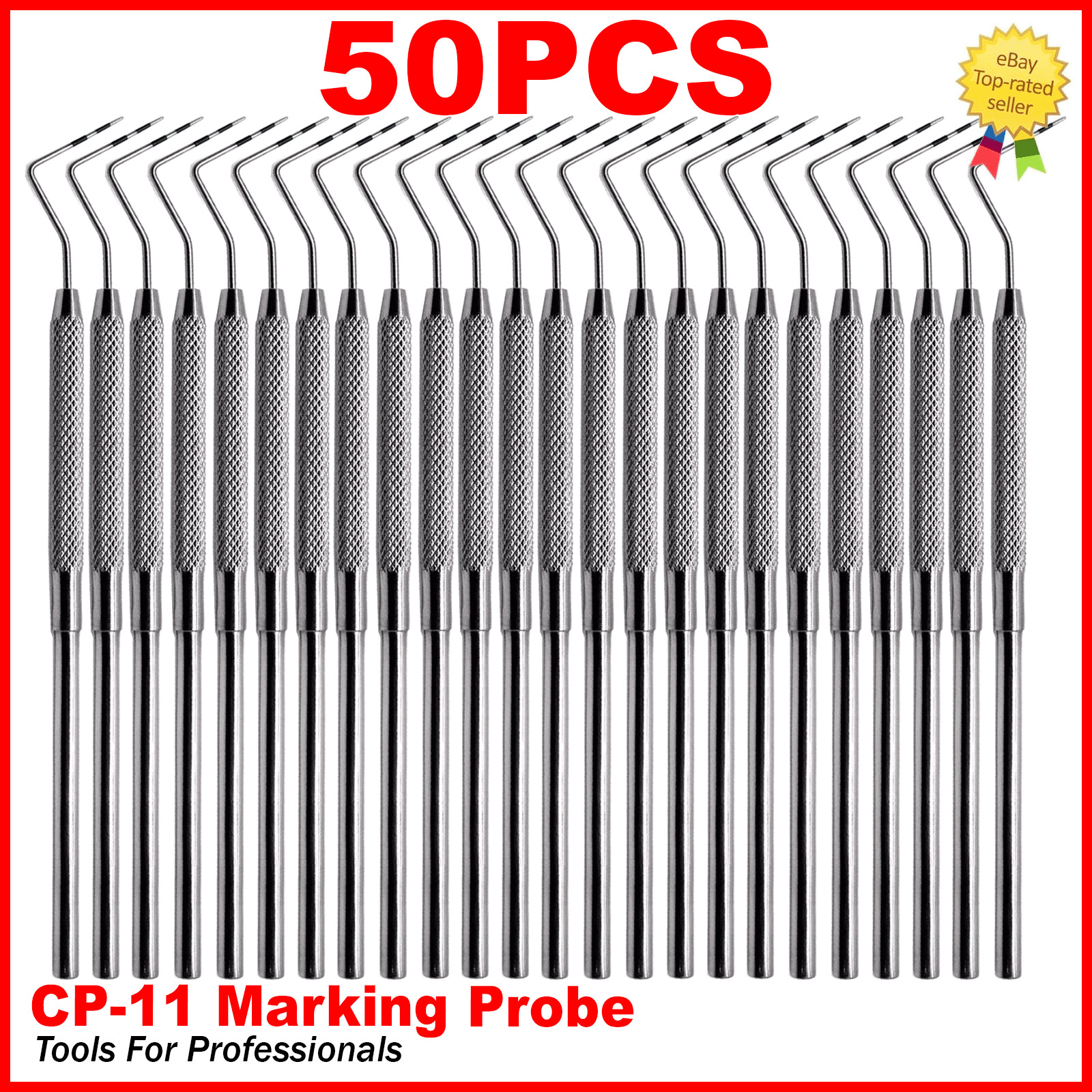 50 Pcs Dental CP-11 Color Coded Marking Probes 3-6-8-11 Periodontal Pocket Depth
