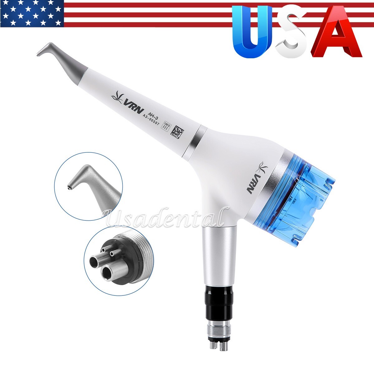 VRN Dental Air Polisher Teeth Polishing Handpiece 4Hole Quick Connector(For NSK)