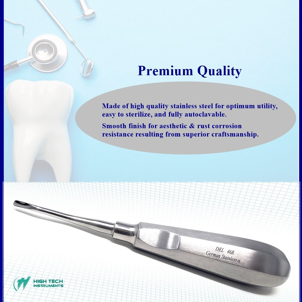 Surgical Dental Elevator Root Tip Luxating Tooth Extraction Tool DEL 46R