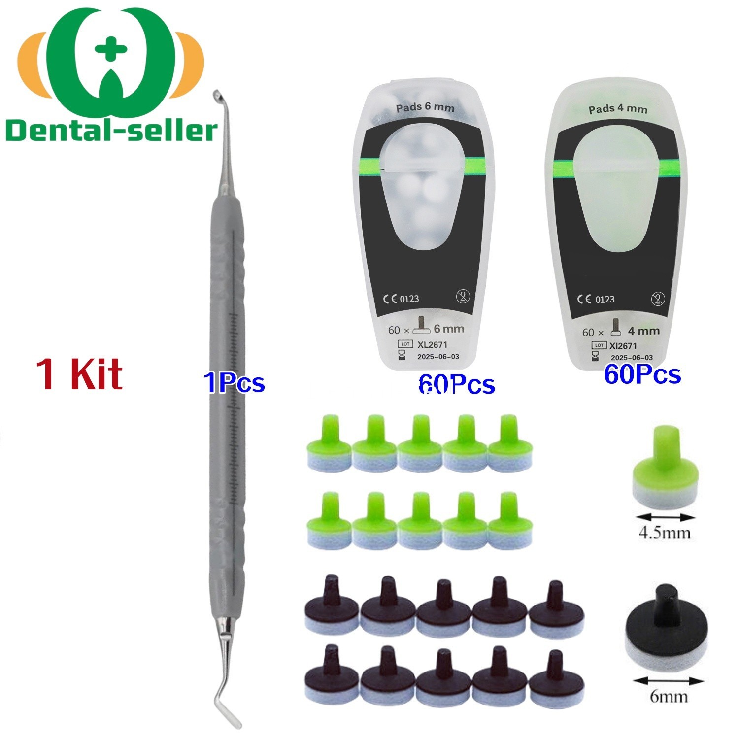 Dental Optrasculpt Foam Pads Kit Veneer Composite Resin Filling Spatula Handle