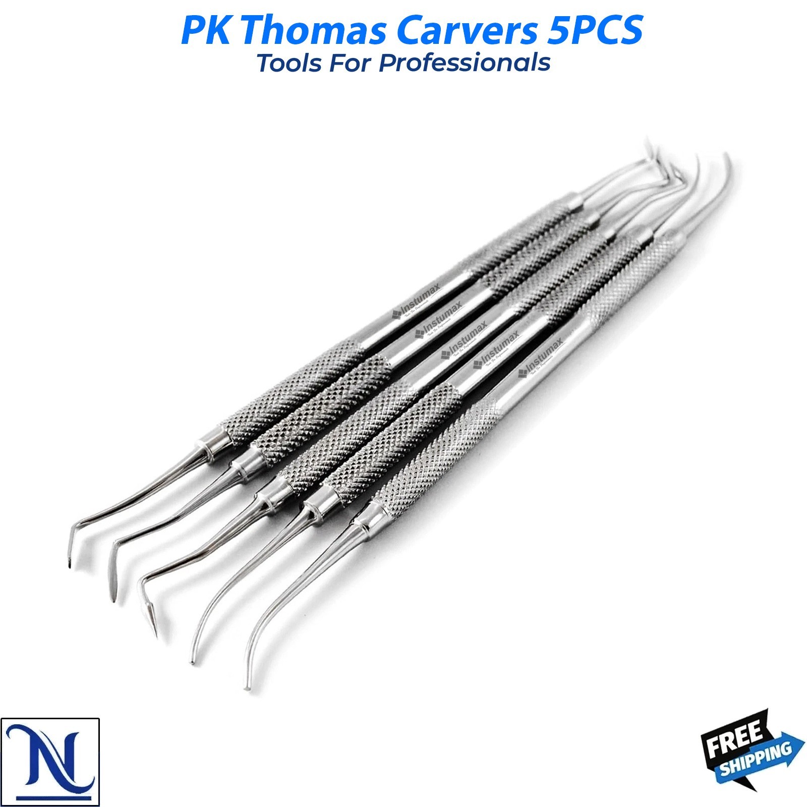 Dental PK Thomas Carvers Wax Modeling Restorative Instrument Kit Set of 5