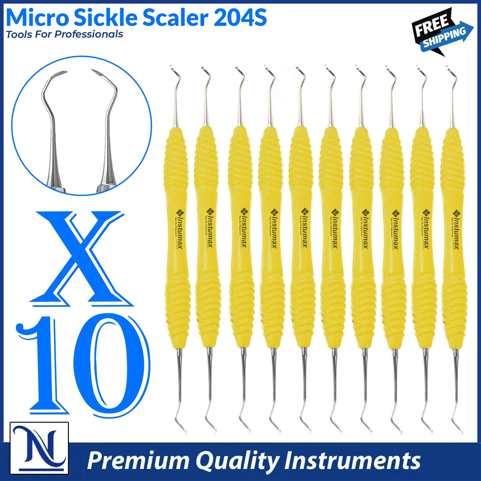 Dental Instrument SICKLE SCALER 204S Hygiene Posterior Scalers Tartar Remover