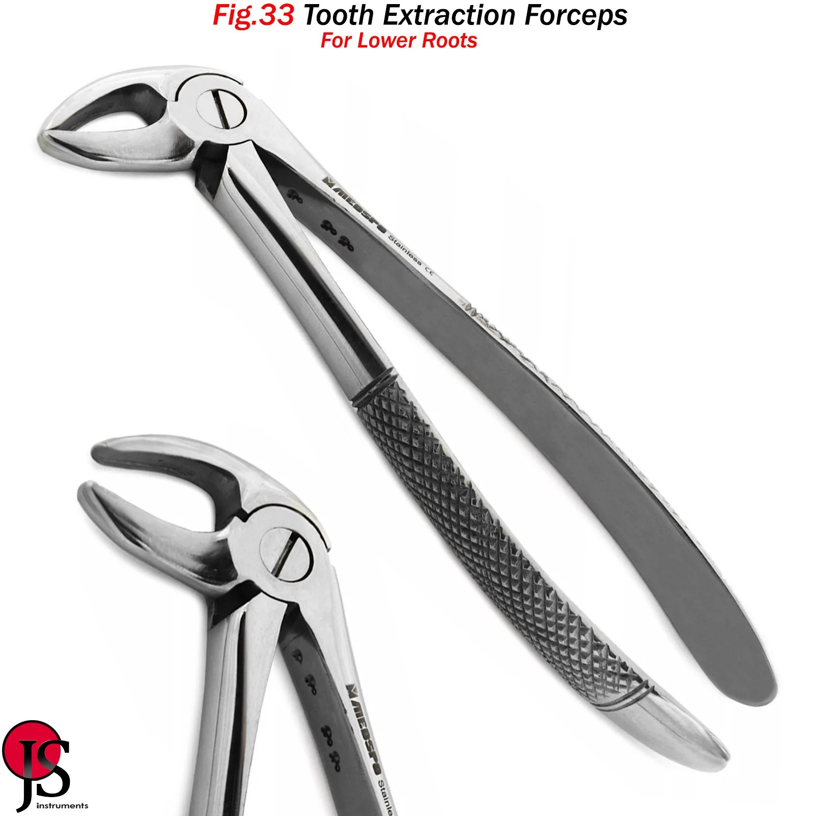 Dental Tooth Extraction Forceps Fig.33 For Lower Roots Surgical Instruments