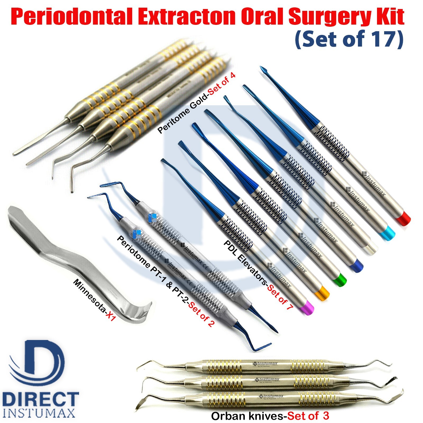 Basic Atraumatic Oral Extraction Kit – Micro Serrated PDL Periotome PT1/2
