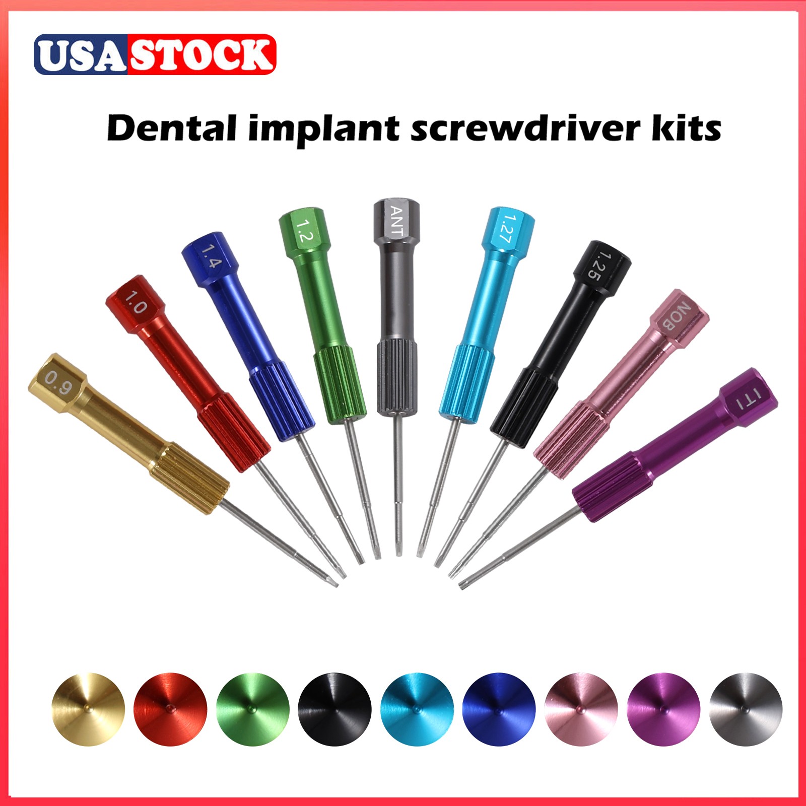 Dental Implant Screw Driver Kit Lab Abutment Implant Tools Drivers Holder NEW
